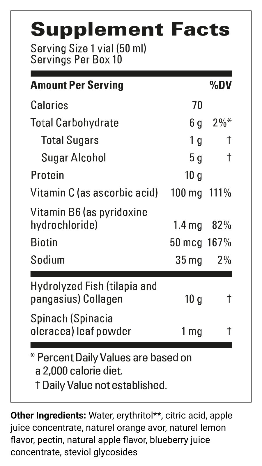Supplement Label